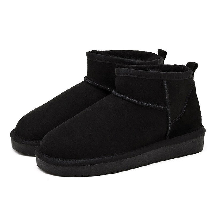 Myslunda™ Ankelboots i mocka med varmt fuskpälsfoder