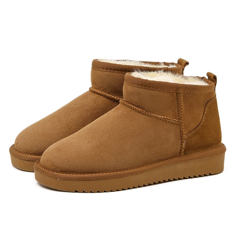 Myslunda™ Ankelboots i mocka med varmt fuskpälsfoder