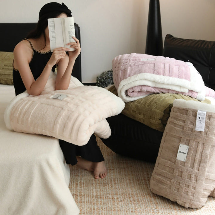 Cosmo Fluffig Vinter Three-Dimensional Varm Filt