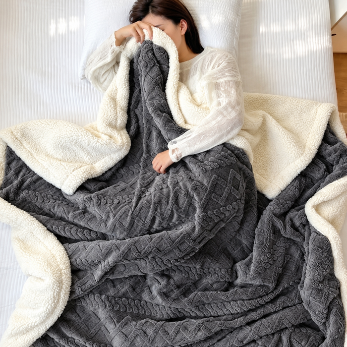 Myslunda™ Vändbar sherpafilt i fleece som värmer utan att tynga