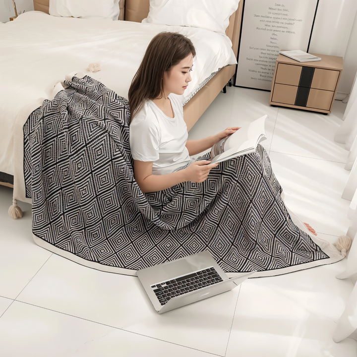 GeoComfort Fleece Filtar – Mjuk, lätt polyester med modern print