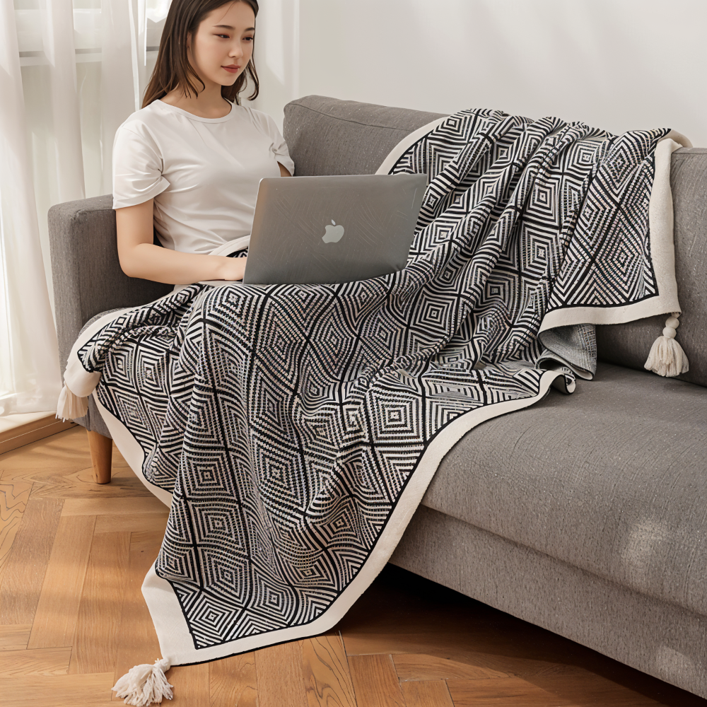 GeoComfort Fleece Filtar – Mjuk, lätt polyester med modern print