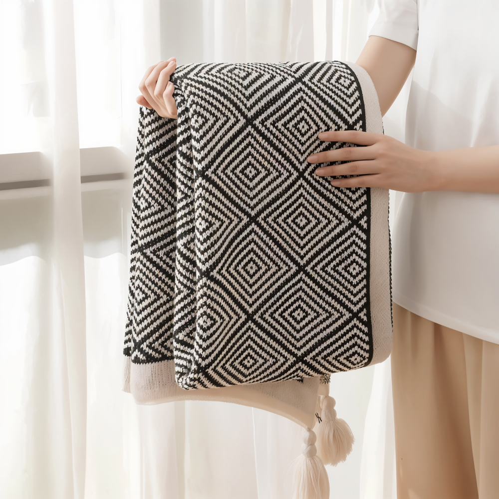 GeoComfort Fleece Filtar – Mjuk, lätt polyester med modern print