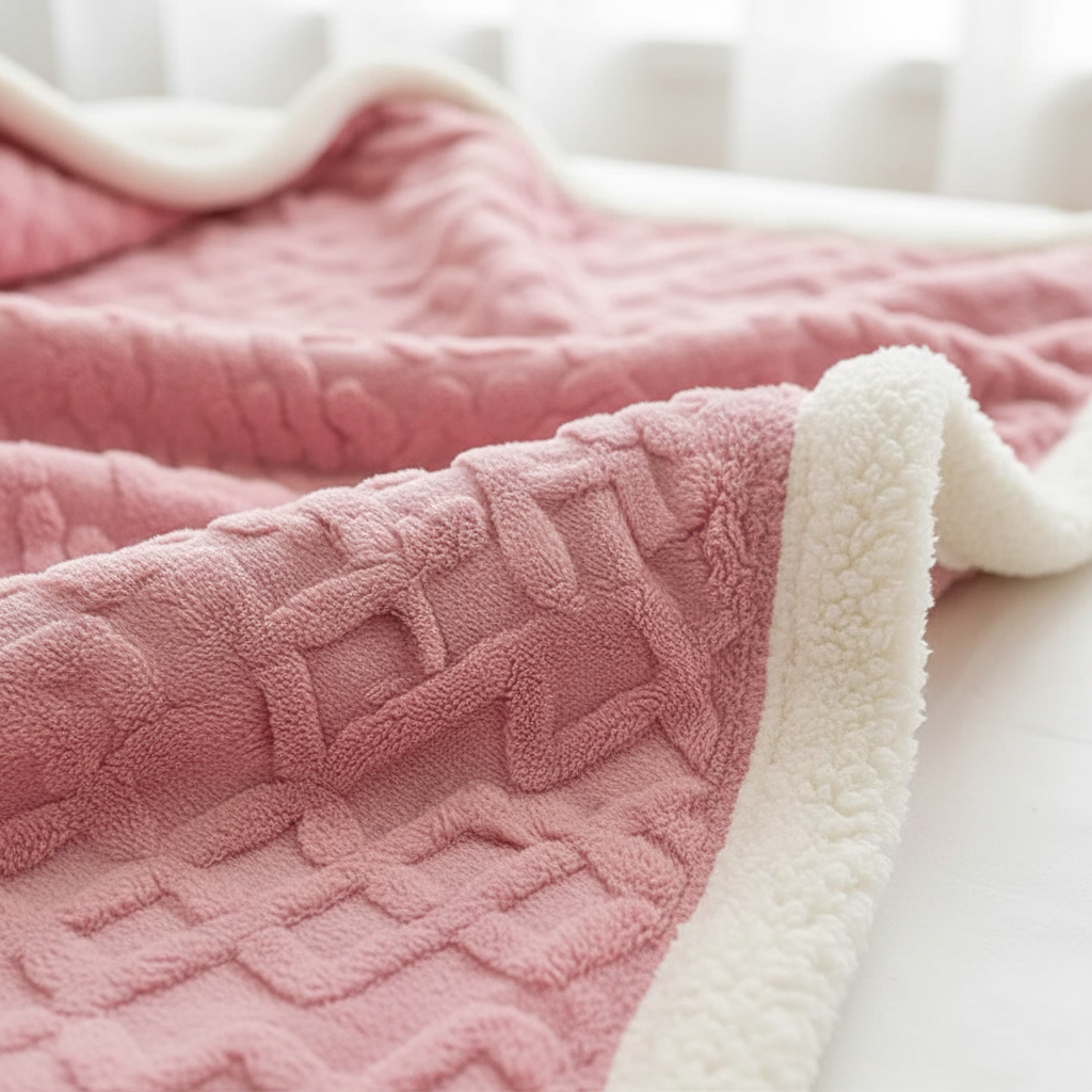 WarmHome Vinter Filt – Lyx Lammull Fleece Filt med Dubbelsidig Design