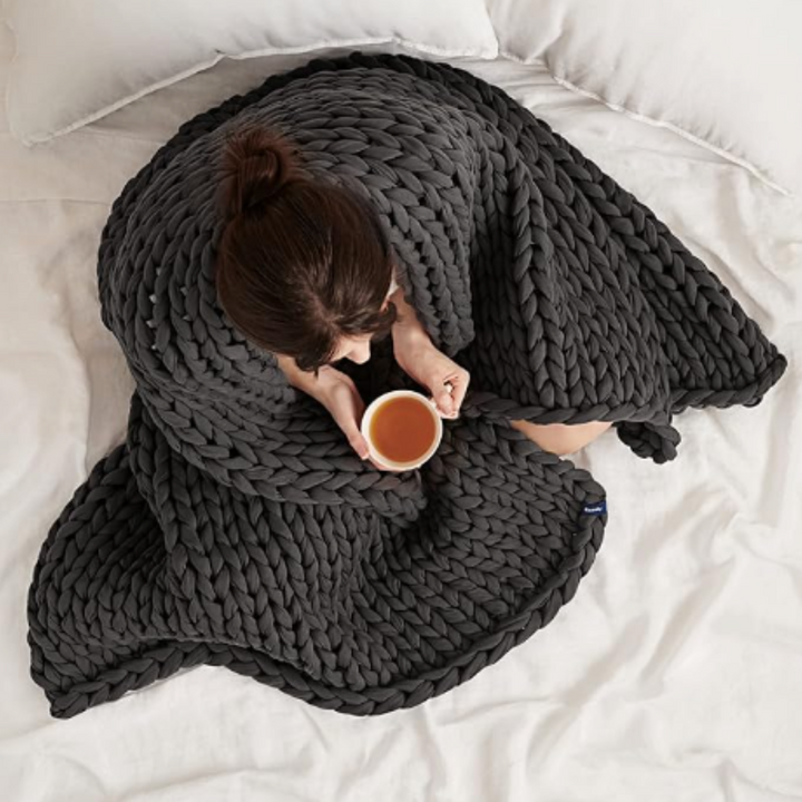 Dreamblanket Sömn Filt – Kviltad Organic Bomull Filt för Avkoppling och Stresslindring