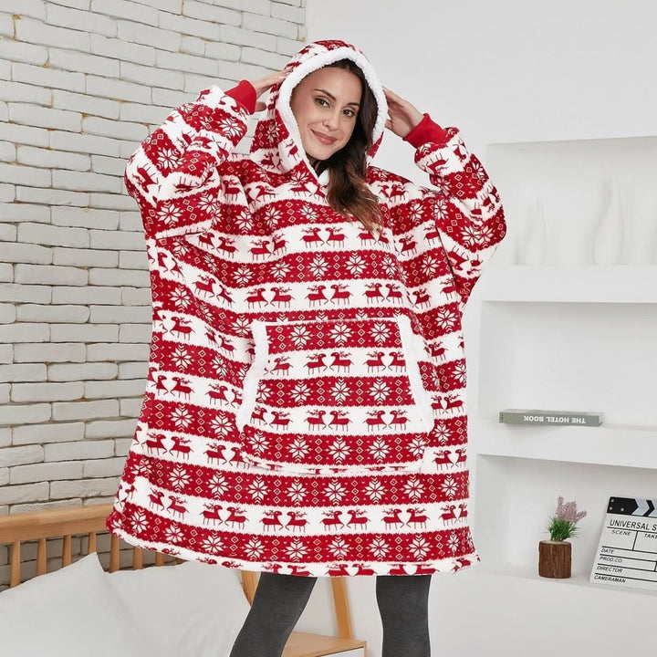 Oversize filthoodie med stor luva – mysig och varm