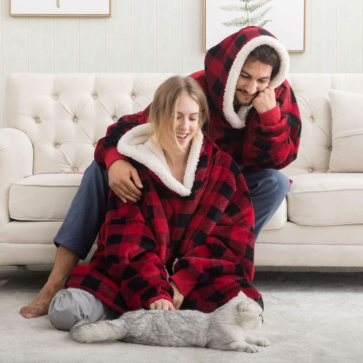 Oversize filthoodie med stor luva – mysig och varm