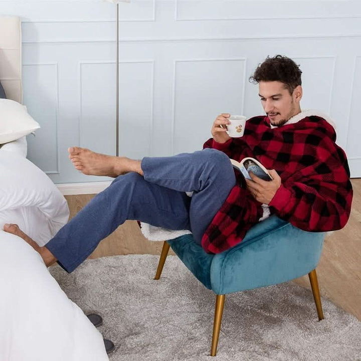Oversize filthoodie med stor luva – mysig och varm