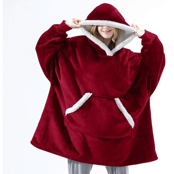 Oversize filthoodie med stor luva – mysig och varm