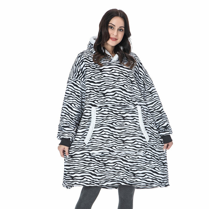 Myslunda™ Filthoodie i fleece med stor huva och fickor – one size