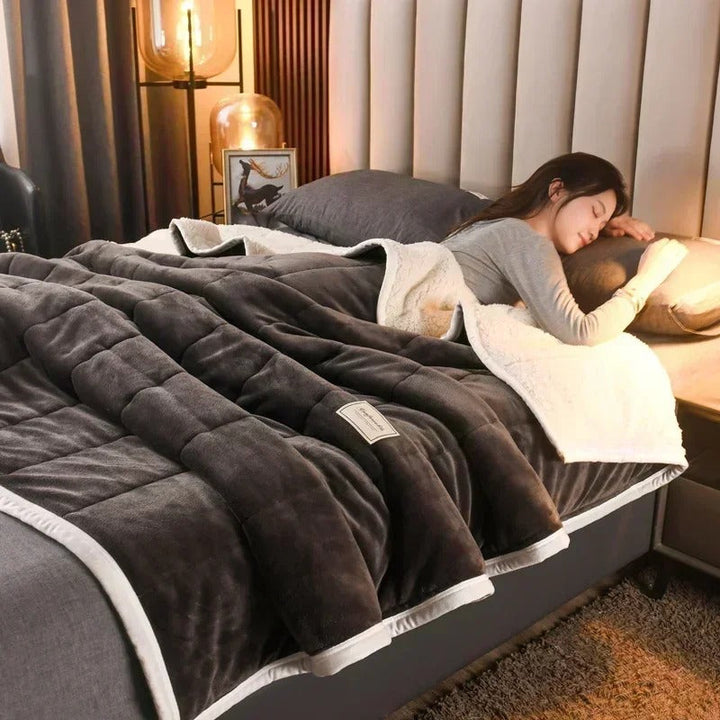 Korall Fleece Filt - Mjuk Flanell Filt för Höst och Vinter