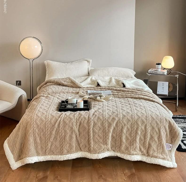 Mjuk Komfort Filt för Säng, Soffa, och Resa