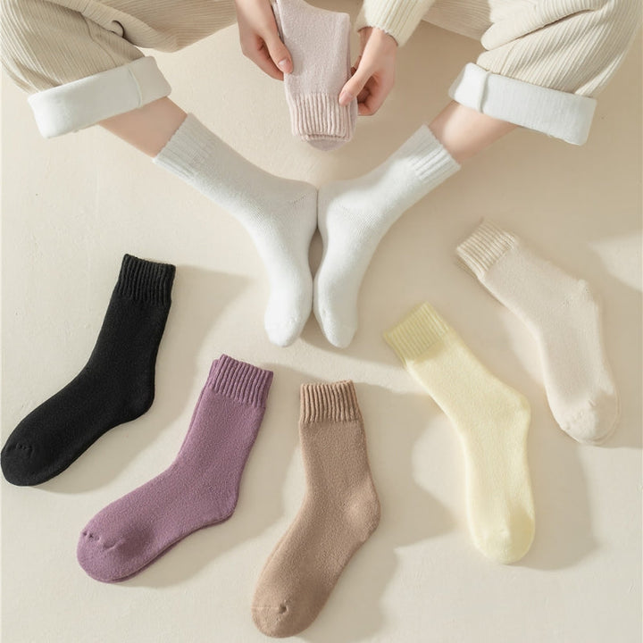 Fleecefodrade termosockor, förpackning med 3 par