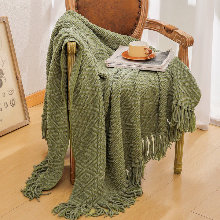 Handvävd Strukturerad Pläd