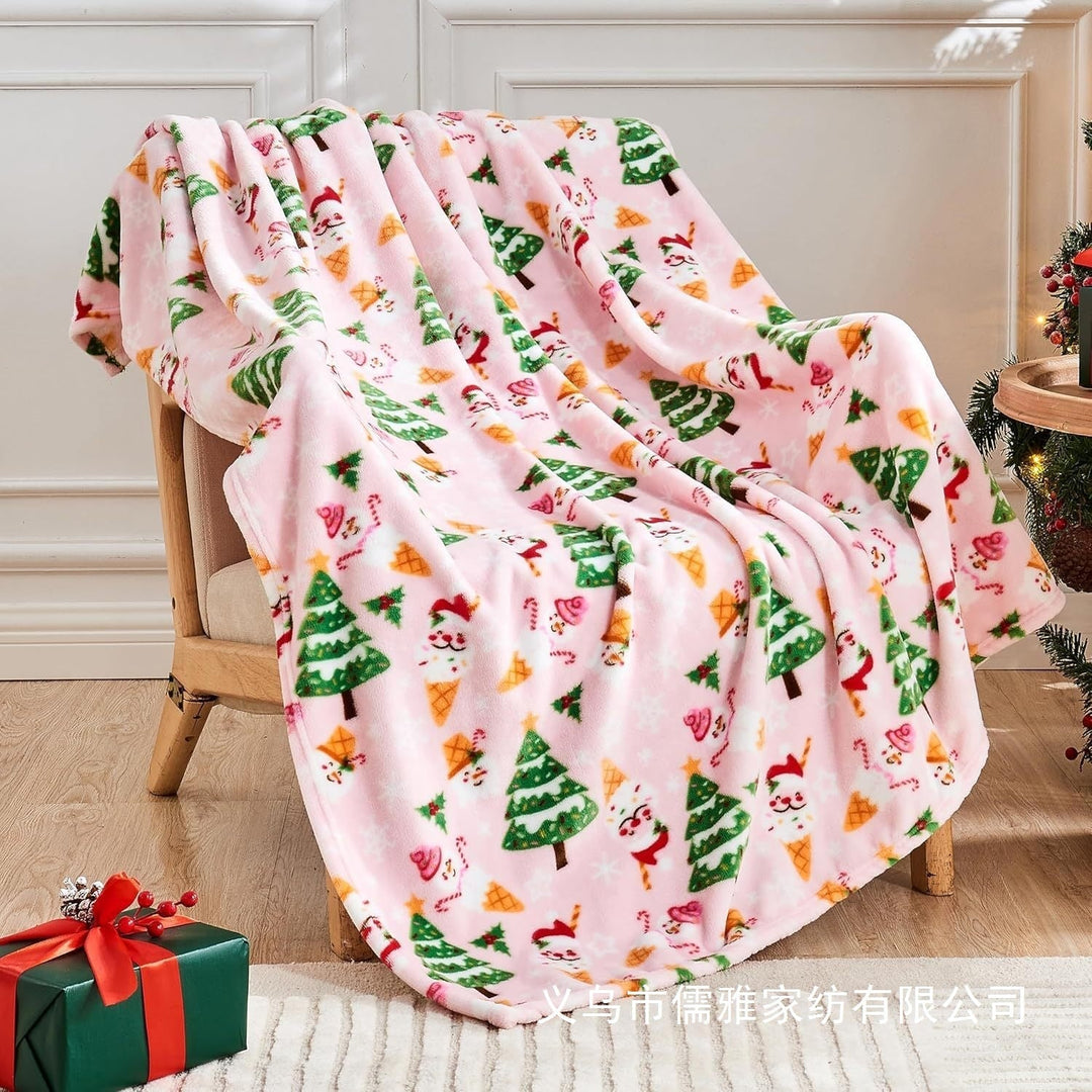 Flanell Jul Filt Mjuk Rosa Jul Filt