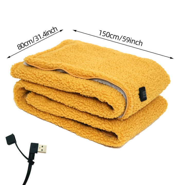 Uppvärmd Pläd - USB-driven, 3-Speed Värme, Sherpa-fleece