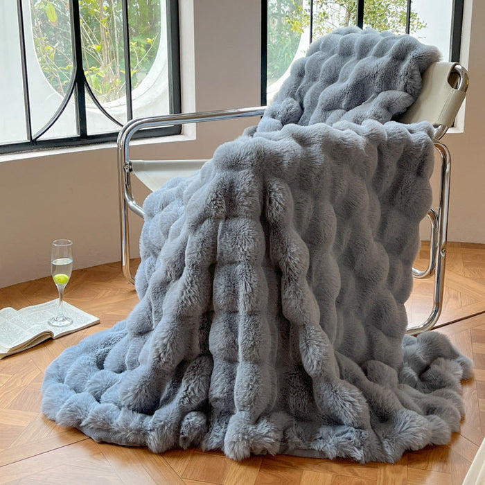 Myslunda™ Mjuk pläd med elegant vågstruktur för soffa och säng