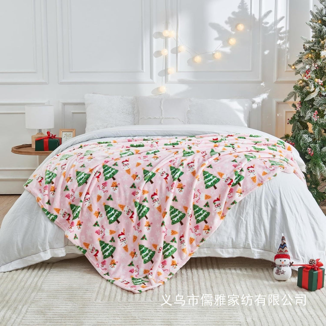 Flanell Jul Filt Mjuk Rosa Jul Filt