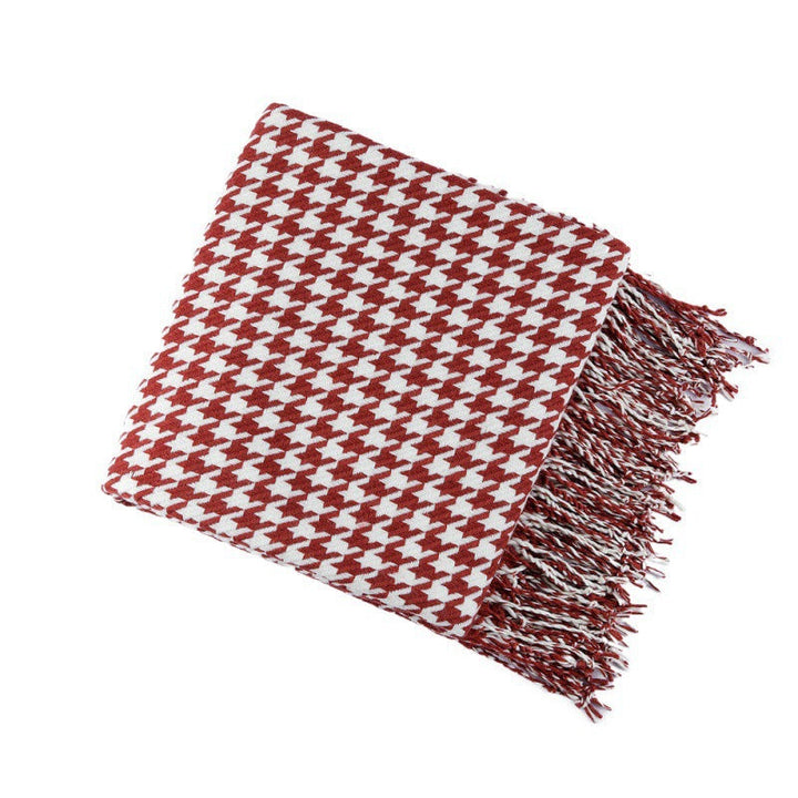 Stilren Houndstooth Mönster Pläd