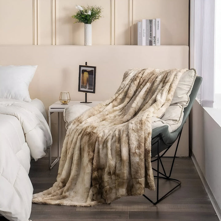 Mjuk Velour Vinter Filt – Varm Korall Fleece Filt i Batik Stil