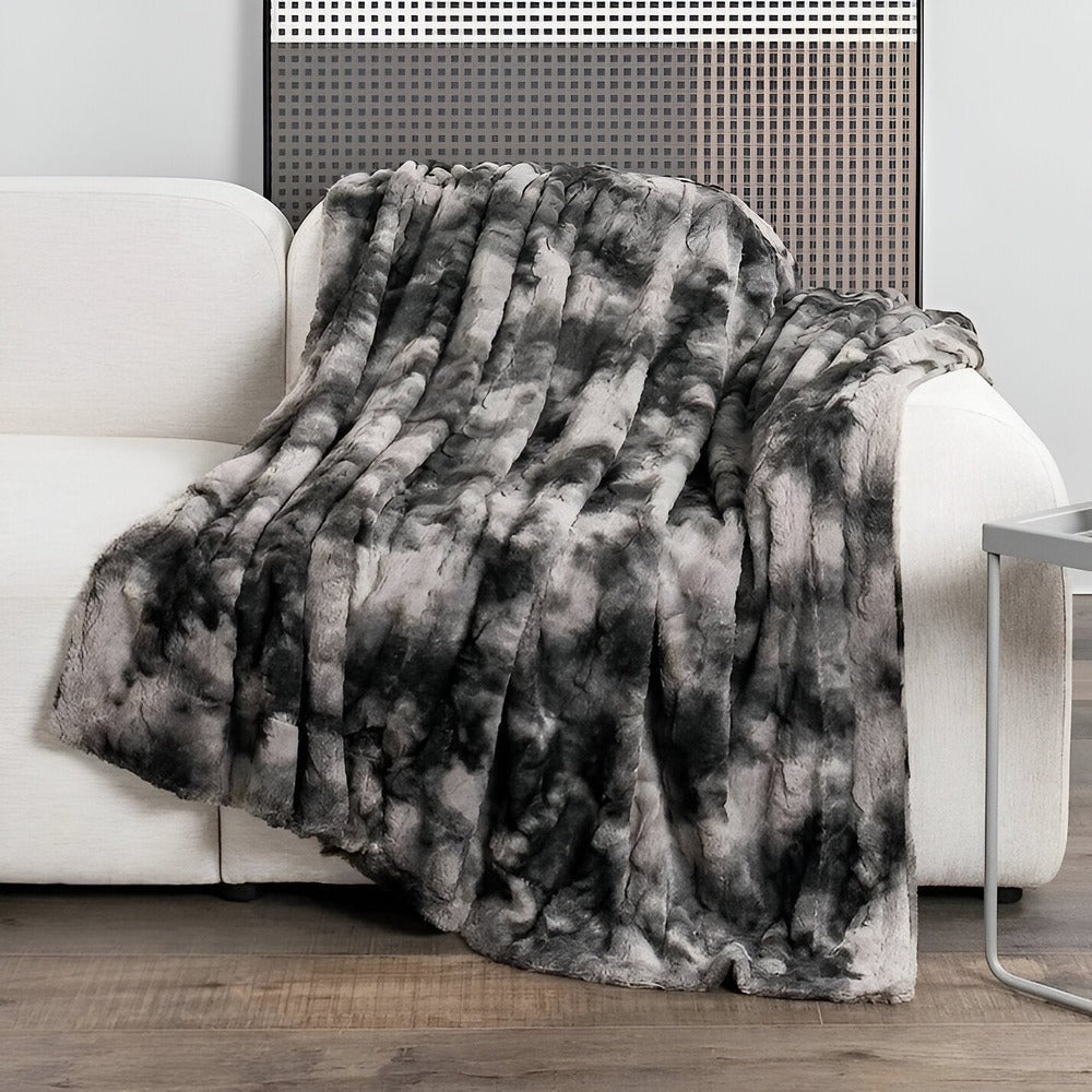Mjuk Velour Vinter Filt – Varm Korall Fleece Filt i Batik Stil