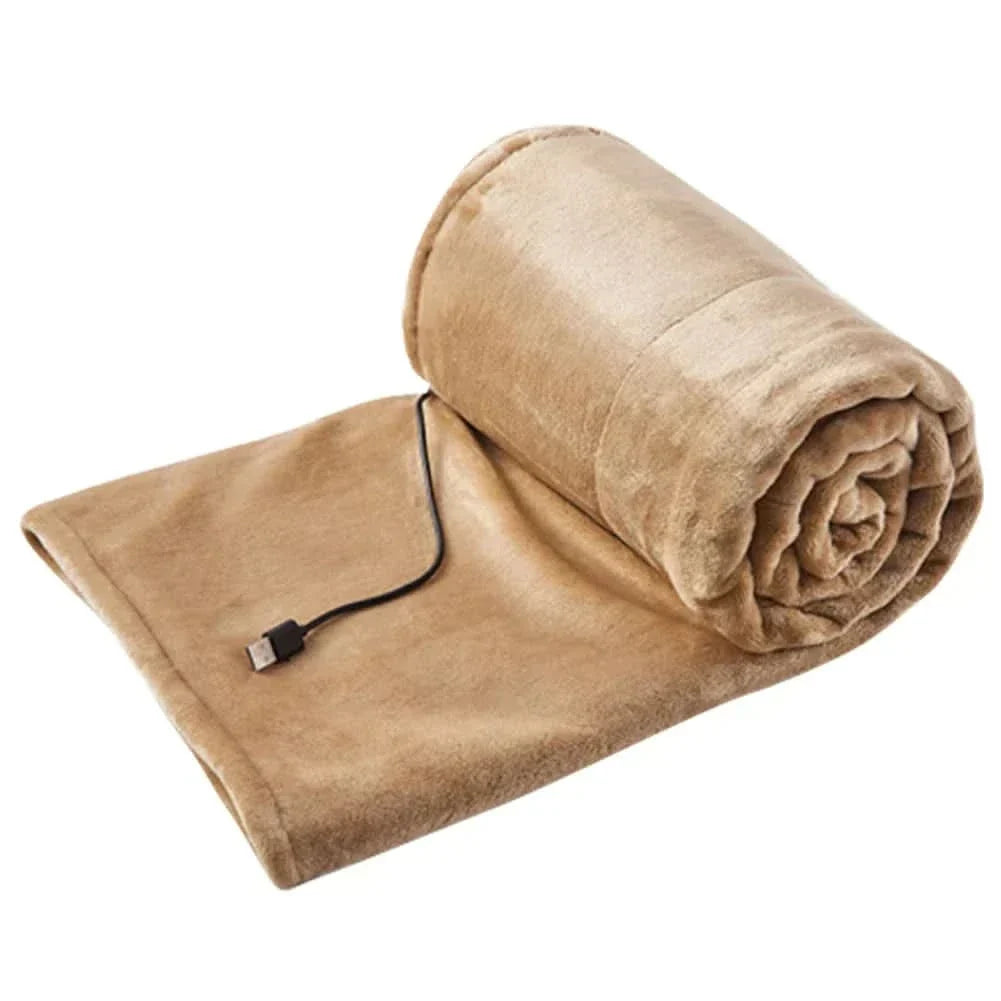 ElectricCuddle USB Uppvärmd Fleece Filt – Portabel &amp; Justerbar