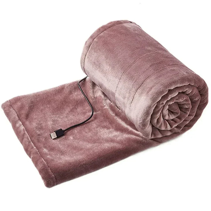 ElectricCuddle USB Uppvärmd Fleece Filt – Portabel &amp; Justerbar