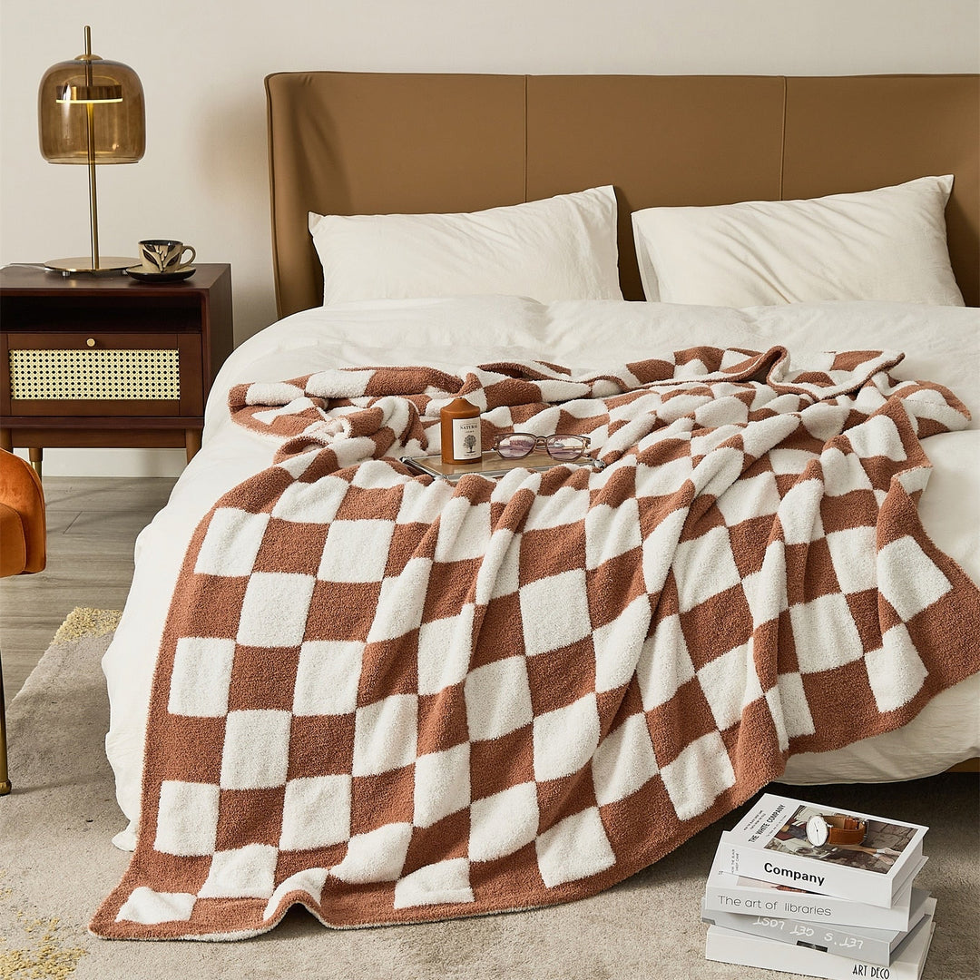 COLORFUL CHECKERBOARD PLÄD