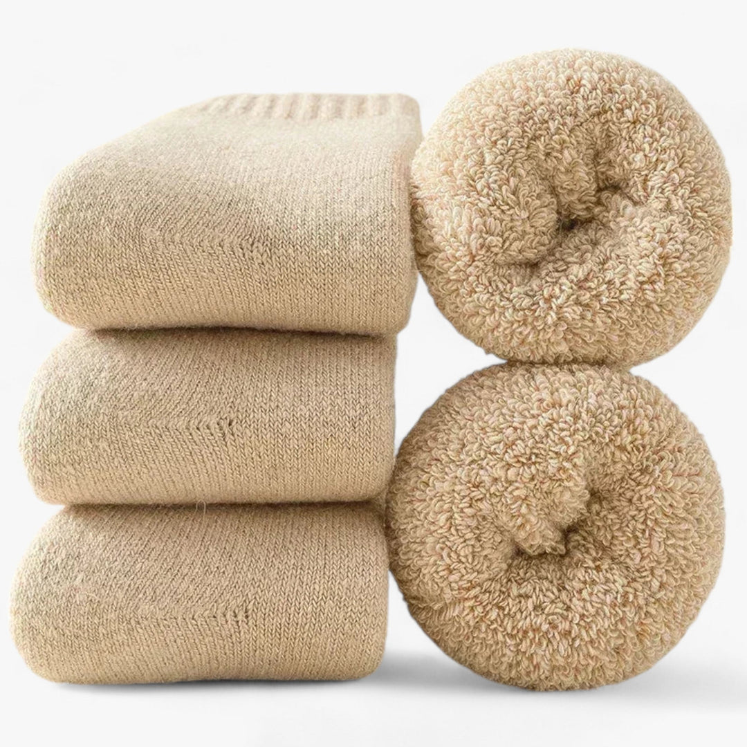 Myslunda™ Varma ullsockor med kashmir, 3 par – med fleecefrotté