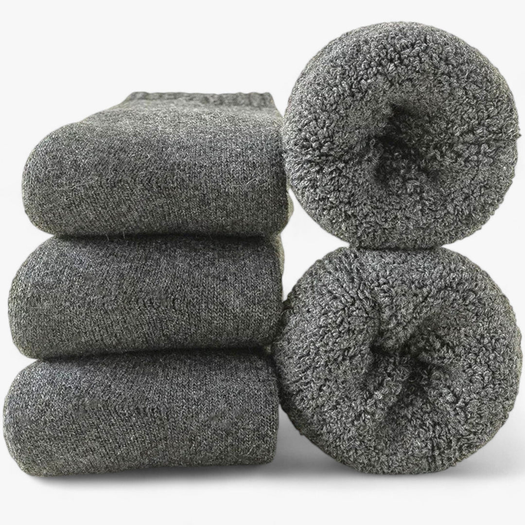 Myslunda™ Varma ullsockor med kashmir, 3 par – med fleecefrotté
