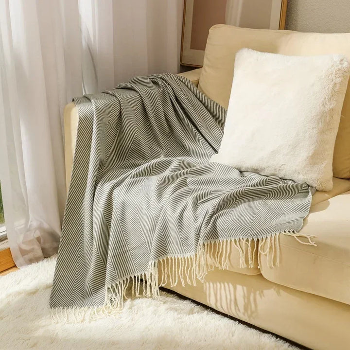 Nordic Stripe Pläd Soffa Filt