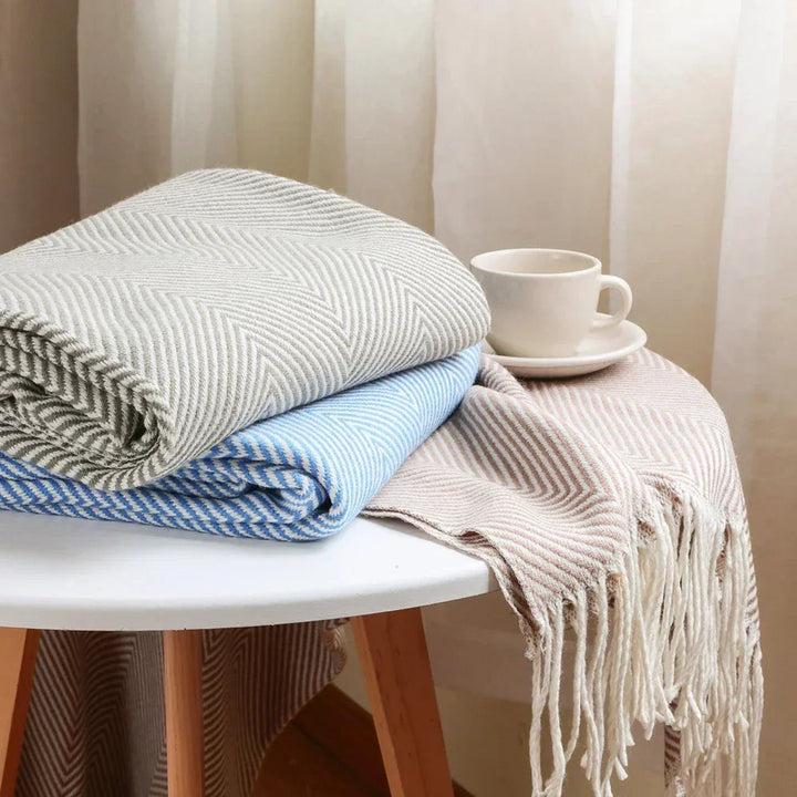 Nordic Stripe Pläd Soffa Filt