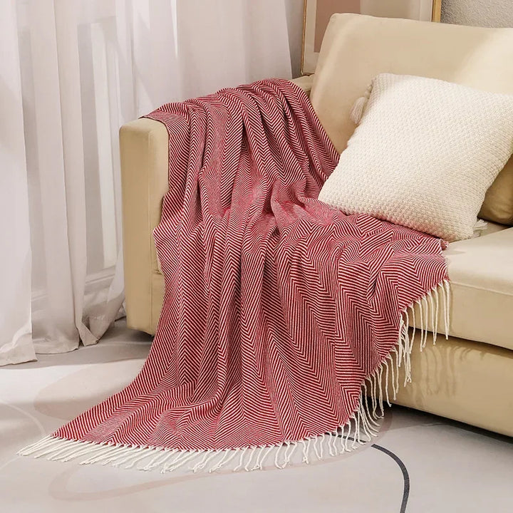 Nordic Stripe Pläd Soffa Filt