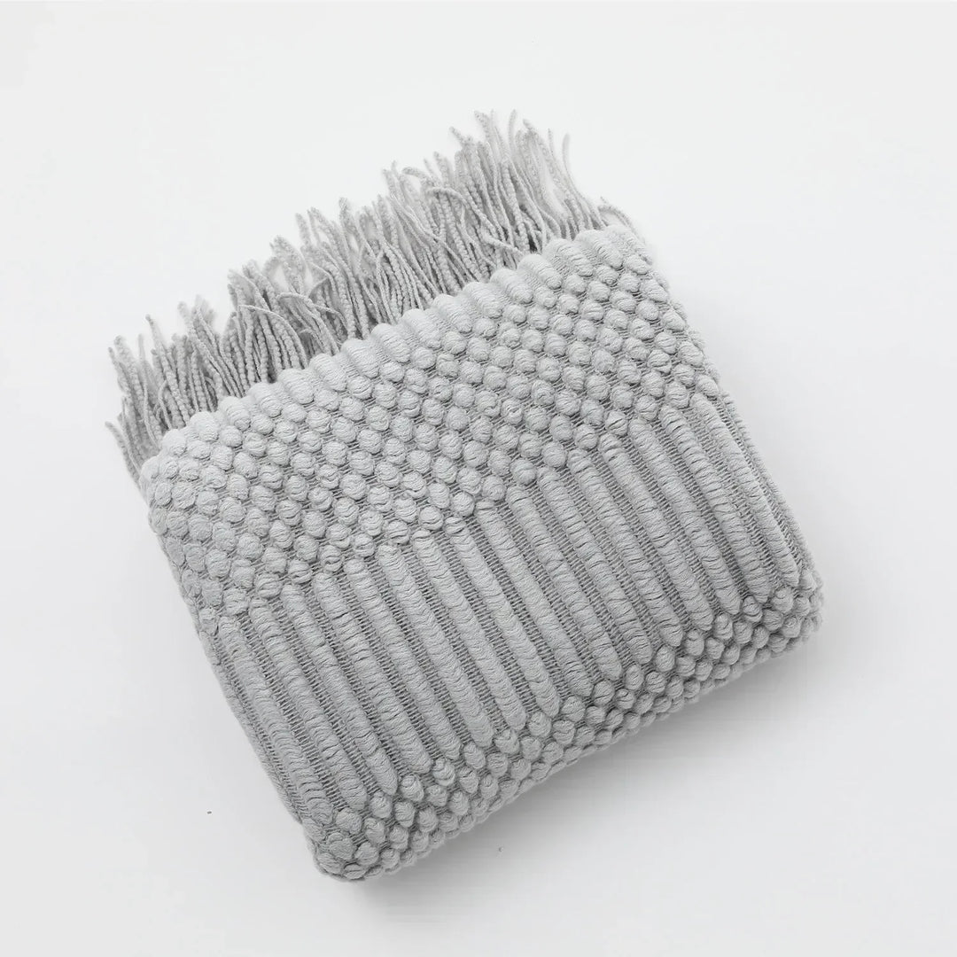 Nordic Stil Tjock Stickad Filt