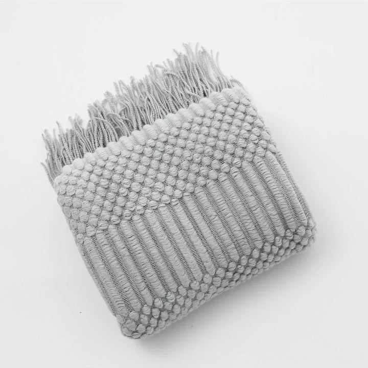 Nordic Stil Tjock Stickad Filt