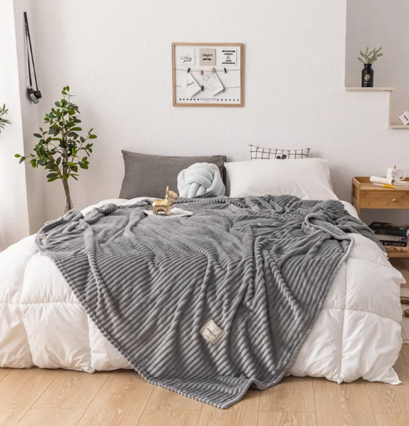 Myslunda™ Mjuk flanellfilt som andas – varm pläd för soffa och säng