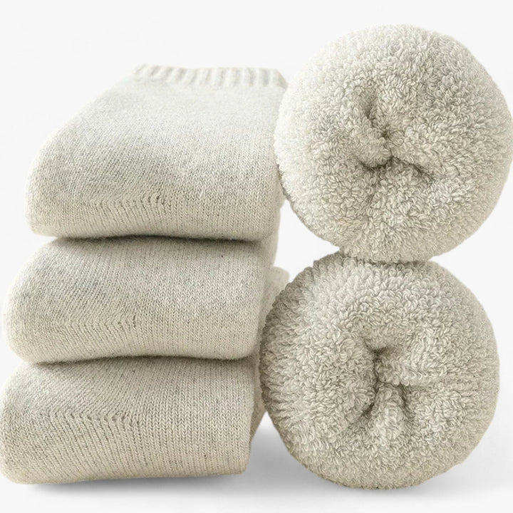 Myslunda™ Varma ullsockor med kashmir, 3 par – med fleecefrotté