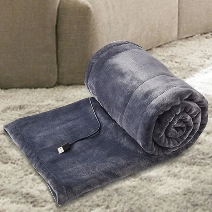 ElectricCuddle USB Uppvärmd Fleece Filt – Portabel &amp; Justerbar