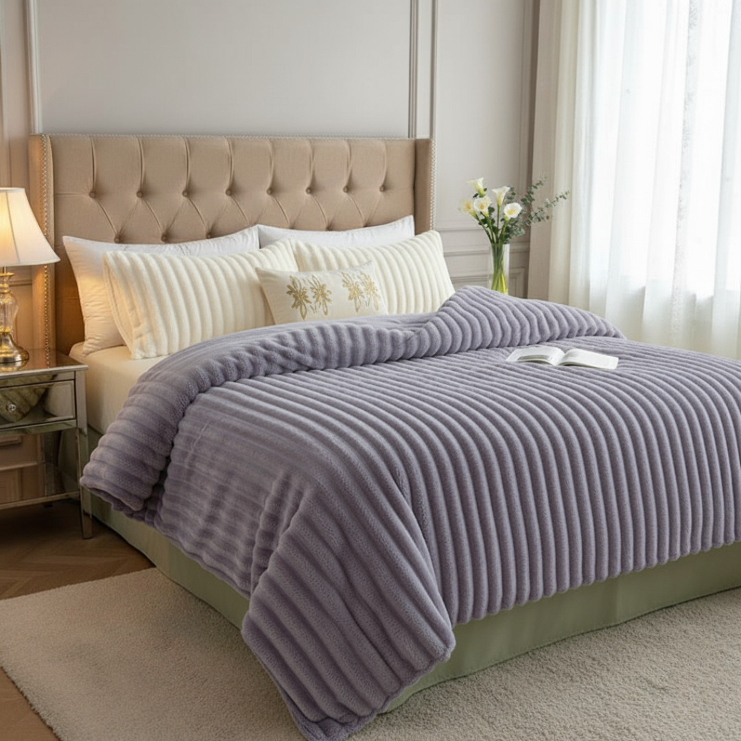 Myslunda™ Mjuk plädtäcke i velour som känns mjukare än fleece