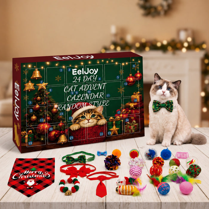 Myslunda Adventskalender för katt med 24 leksaker