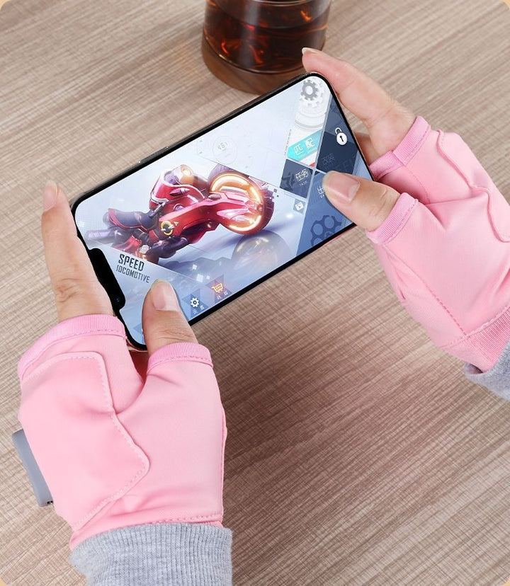 Fingerlösa värmehandskar med display