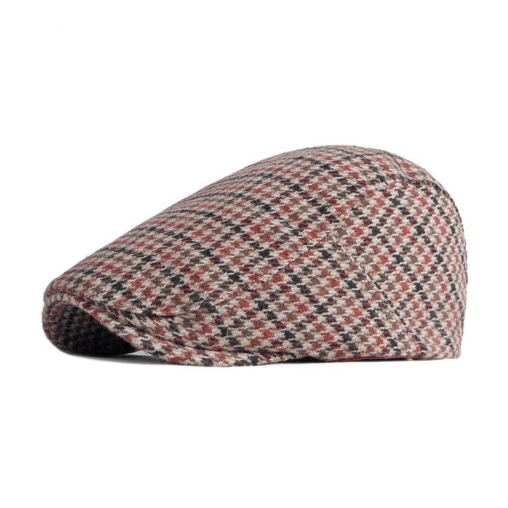 Hundtandsmönstrad sixpence i beige