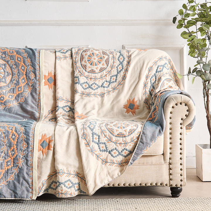Boho Mandala Bomull Pläd