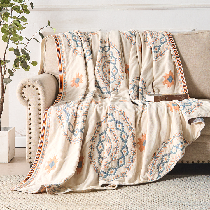 Boho Mandala Bomull Pläd