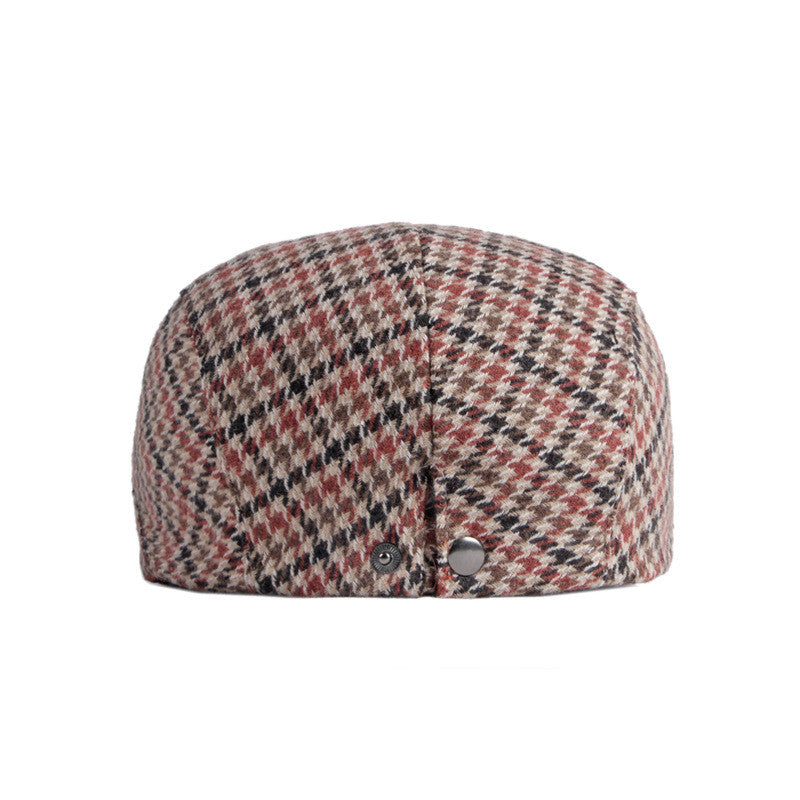 Hundtandsmönstrad sixpence i beige