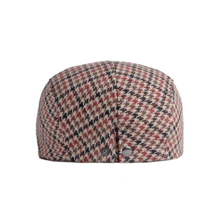 Hundtandsmönstrad sixpence i beige