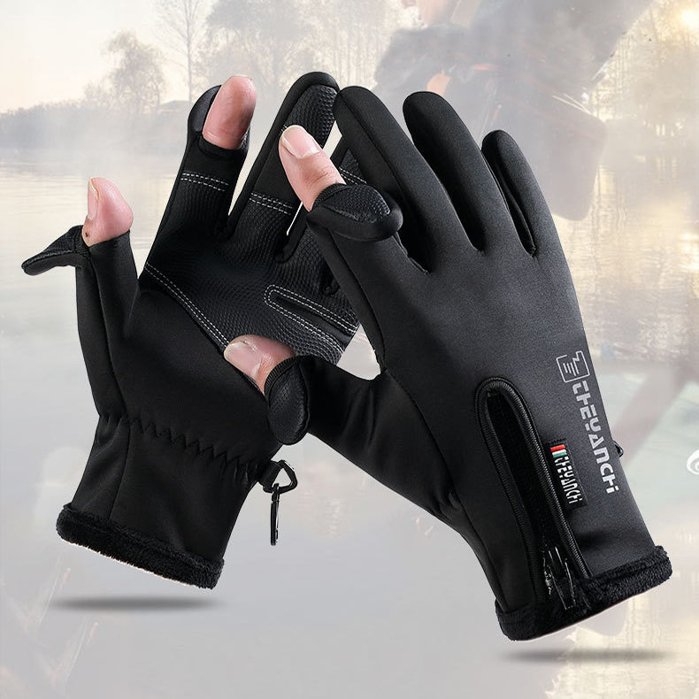 Vinterhandske med uppfällbar fingertopp