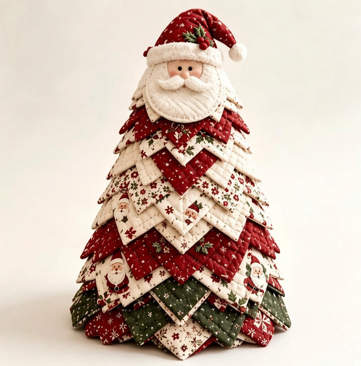 Julgran av vikt tyg med stjärna i toppen