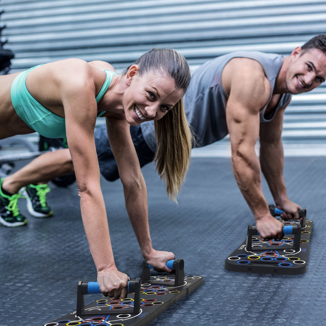 Armhävningsbräda med pilatesstång och band
