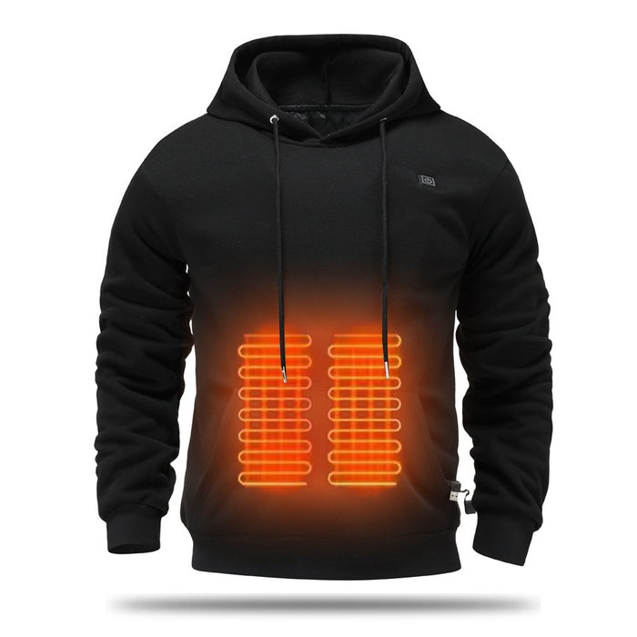 Myslunda Eluppvärmd hoodie herr med borstat foder och USB
